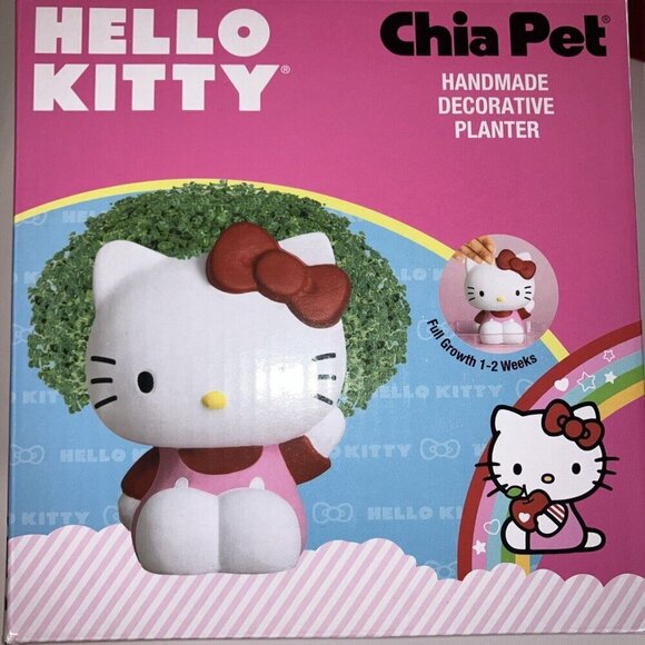 Hello Kitty LIMITED EDITION Chia Pet Handmade Decorative Planter New In Box NIB - Picture 6 of 6